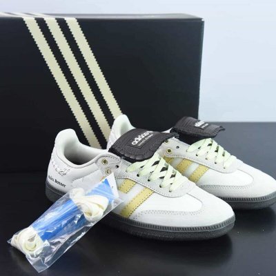 Adidas三叶草 SAMBA 低帮德训板鞋/灰棕 大鞋舌