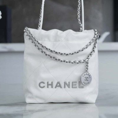 Chanel 23S 22Mini bag 白银 AS3980