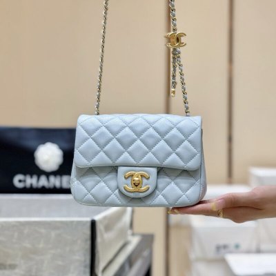 CHANEL 25B双C调节扣AS5758 Baby蓝方胖子