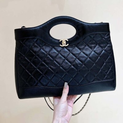 CHANEL 24S 横版31bag油蜡羊皮 AS4854黑色
