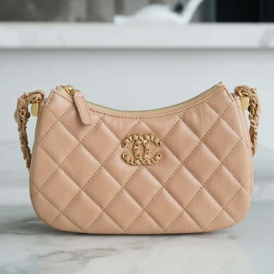 Cha*neL 23k 19Hobo 小号奶茶杏 正品皮 AP3647