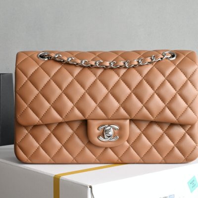 CHANEL?????????????? ???????? ????????????中号 焦糖色 A01112焦糖色 银扣