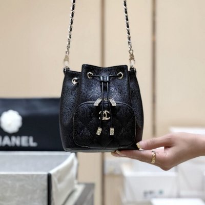 CHANEL 25B mini手提水桶包AP4775黑色