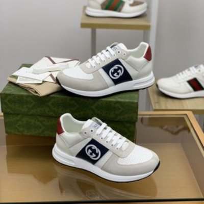Gucci古驰 拼色双G男士运动跑鞋