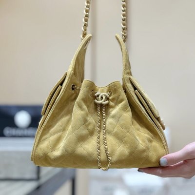 Chanel 25k 25bag麂皮木薯黄麂皮 AS5293