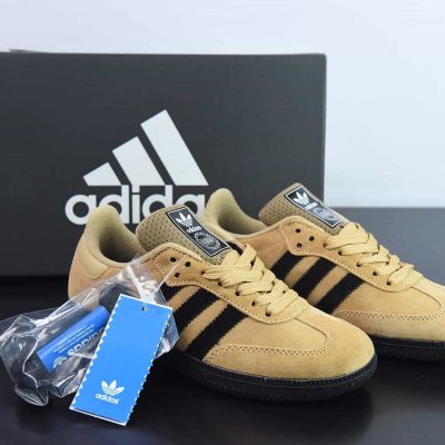 阿迪 AD 三叶草 Originals Samba ADV”Cardboard Black”桑巴舞系列绅