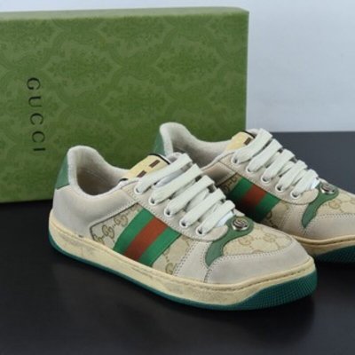Gucci 古驰 Screener GG珐琅 复古做旧小脏板鞋