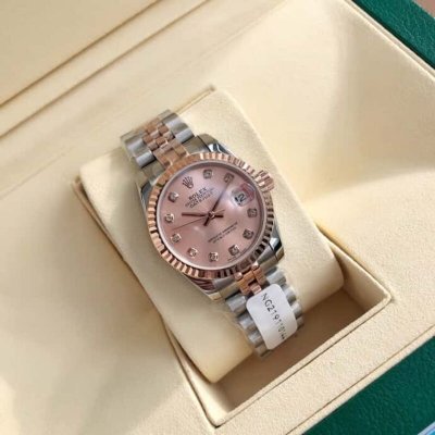 ROLEX- 劳力士日志型女款装载瑞士ETA-2671机芯天然真钻腕表