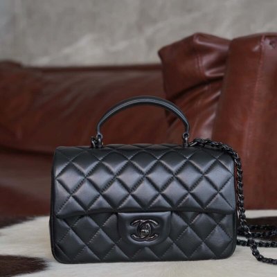 CHANEL 24a手柄款CF Mini 全黑So Black AS2431