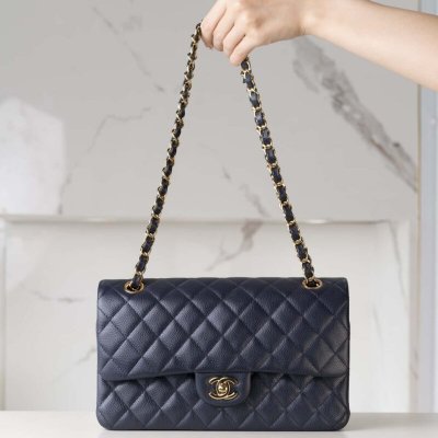 CFClassicFlap |原厂荔枝纹 中号 深蓝色 A01112