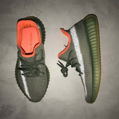 椰子 350 V2 A版 哈密瓜满天星运动鞋