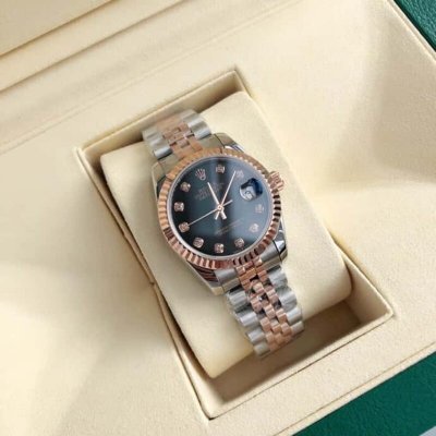 ROLEX- 劳力士日志型女款装载瑞士ETA-2671机芯天然真钻腕表