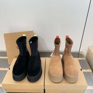 UGG 2023秋冬厚底毛毛里铅笔迪普靴