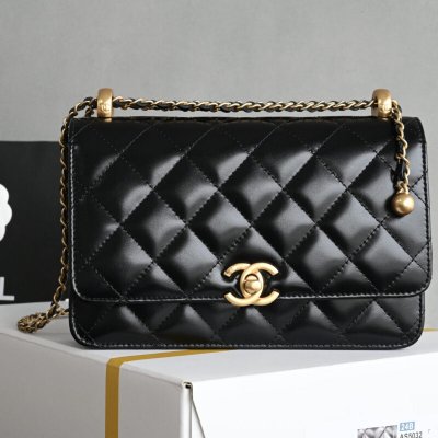 CHANEL全新版本小金球双珠链条?????? AS2284黑色