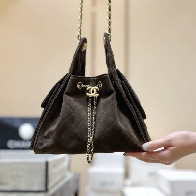 CHANEL 25k 25bag麂皮AS5293红棕色