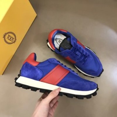 Tod’S托德斯 意大利进口小牛皮拼原版防水布面新款男士休闲运动鞋