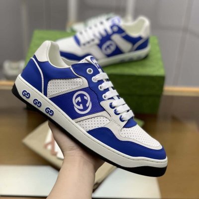 Gucci古驰 采用黑色牛皮男款休闲鞋