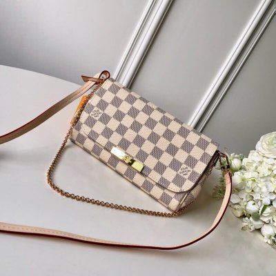 Louis Vuitton LV Favorite PM白格纹翻盖两用小鍊包 N41277