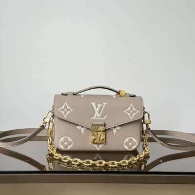 【特级原厂】 Pochette Metis East West 手袋 型号: M23081大象灰 动态芯片版