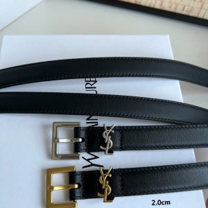 Saint Laurent圣罗兰 复古精工雕花金属扣2.0cm女款腰带