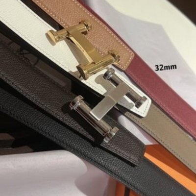 爱马仕HERMES Agora皮带扣&双面皮腰带32毫米