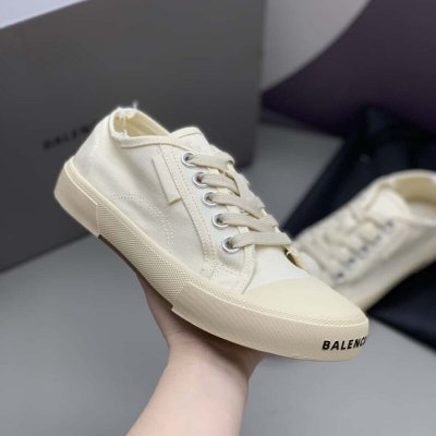 BALENCIAGA巴黎世家 Paris情侣款帆布鞋