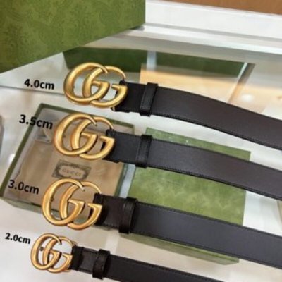 Gucci古驰 双面精选头层牛皮GG款腰带