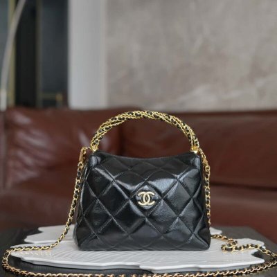 CHANEL 24b 新型粗链手柄 饭盒包 黑色AP4189 B17675 NZG79