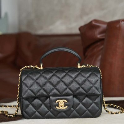CHANEL 21S手柄款CF Mini 黑金AS2431