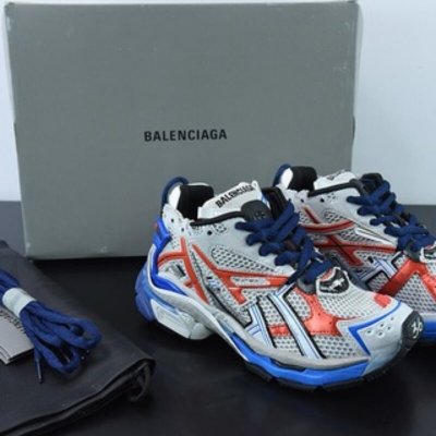 BALENCIAGA Runner Sneaker”Light Blue/Beige”慢跑系列低帮复古野