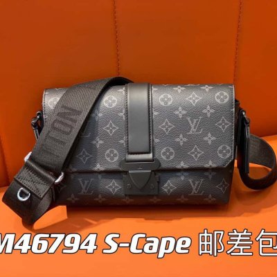 【原单精品】M46794黑花 男包邮差包系列 S-Cape 邮差包