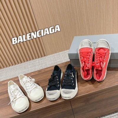 B*alenci*aga巴黎世家 全新Paris休闲帆布鞋