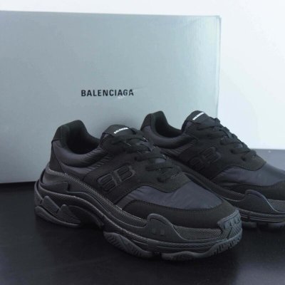 巴黎世家Balenciaga Triple S Mule Low Sneaker”Black/White̶