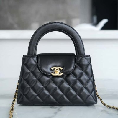 CHANEL 24S 新色 Kelly手柄包 大号 黑色 AS4416